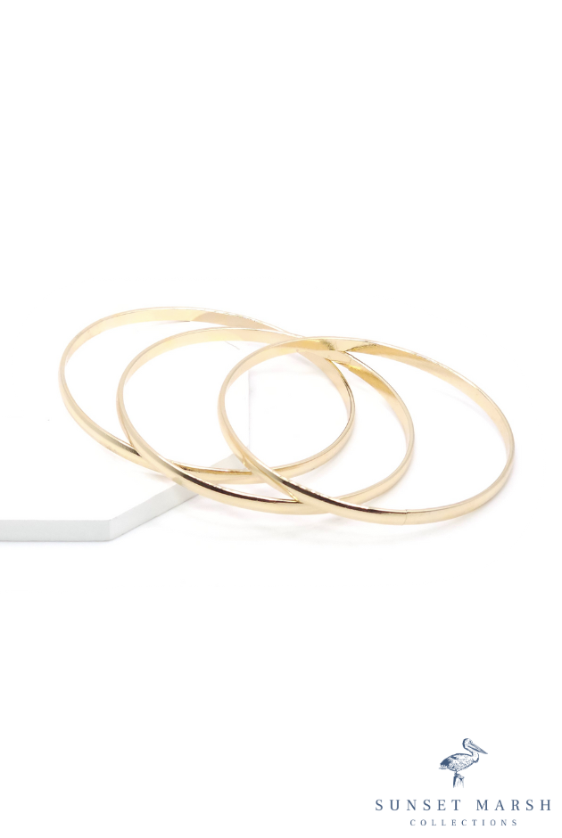 Eternal Gleam - Gold Bracelet Set - Sunset Marsh Collections