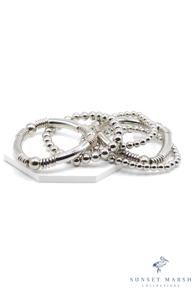 Eternity Arc - Silver Bracelet - Sunset Marsh Collections