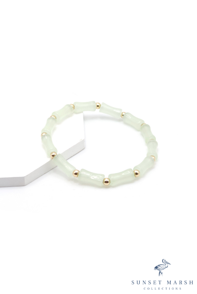 Bamboo Bliss - Ivory Bracelet - Sunset Marsh Collections