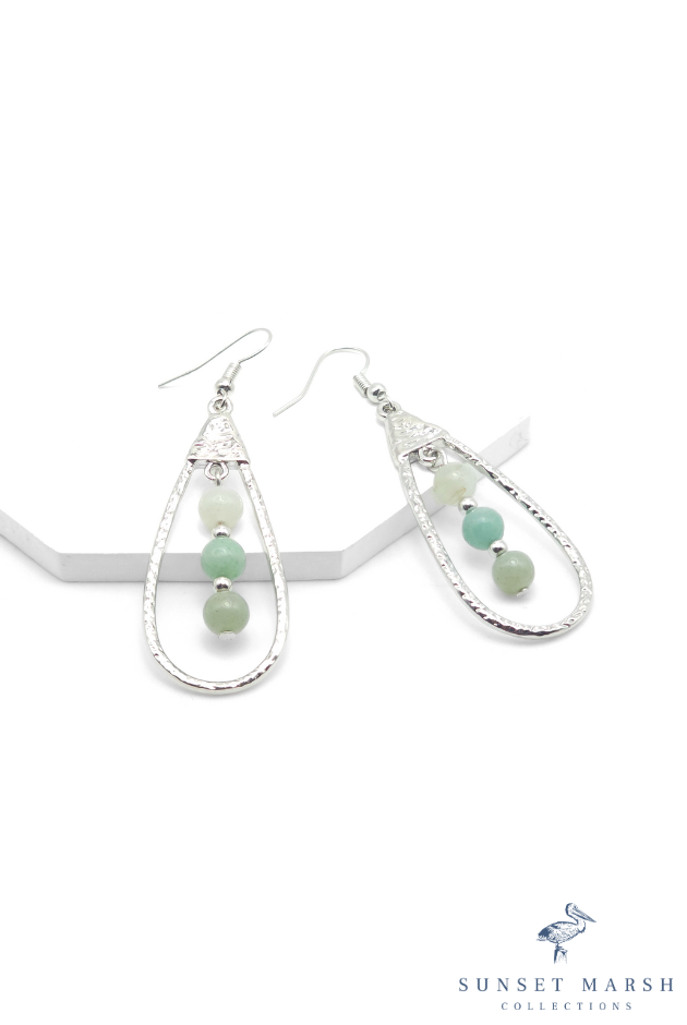Desert Horizon - Green Earrings - Sunset Marsh Collections